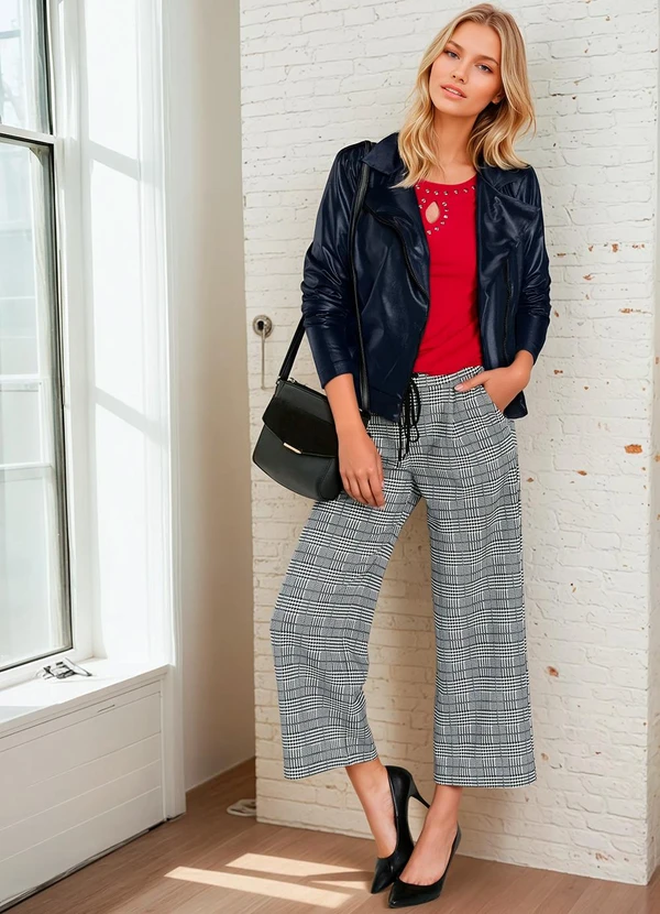 bonprix - Casaco Azul Marinho em Cirrê 3