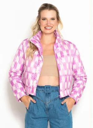 Maria Filó - Casaco de Tactel Estampa Cerda Rosa - MARIA FILÓ