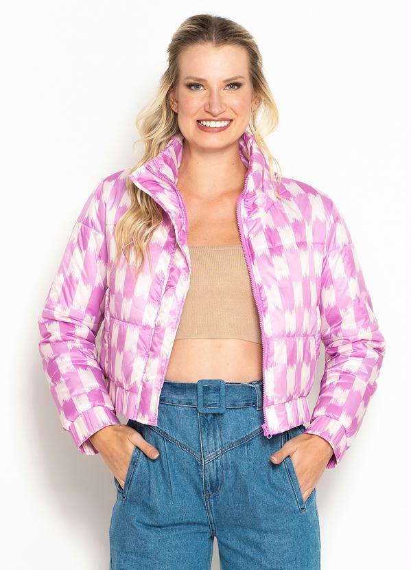 Maria Filó - Casaco de Tactel Estampa Cerda Rosa