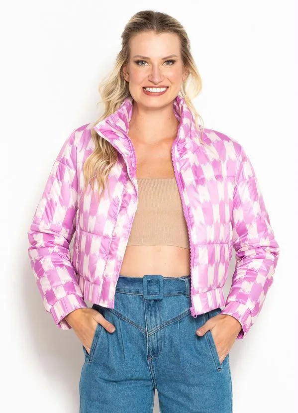 Maria Filó - Casaco de Tactel Estampa Cerda Rosa