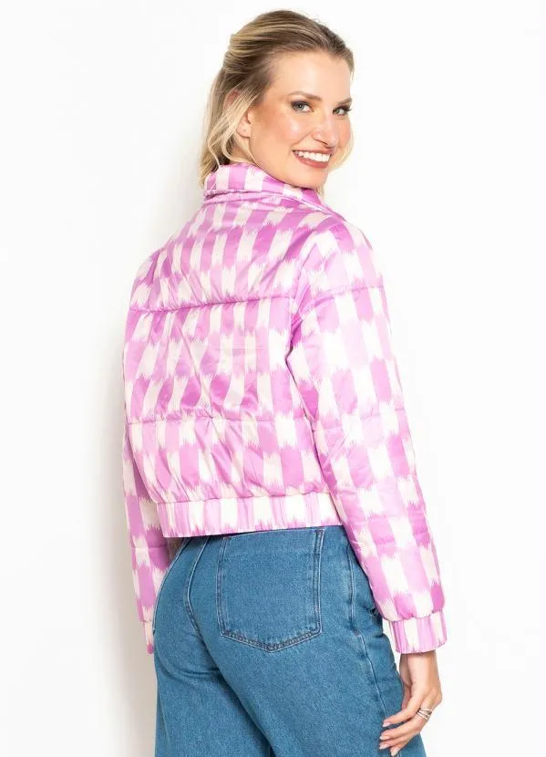 Maria Filó - Casaco de Tactel Estampa Cerda Rosa 2