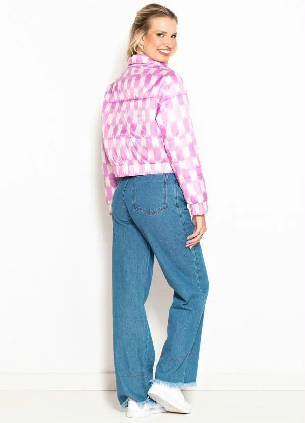 Maria Filó - Casaco de Tactel Estampa Cerda Rosa 4