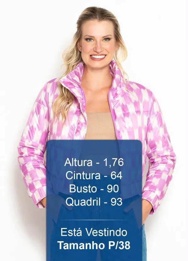 Maria Filó - Casaco de Tactel Estampa Cerda Rosa 5