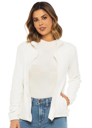 Rafree - Casaco Fem Fleece Oeshua Branco - RAFREE