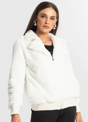 Endless - Casaco Feminino em Pelo Safira Bege - ENDLESS