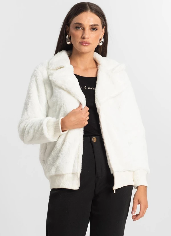 Endless - Casaco Feminino em Pelo Safira Bege 4