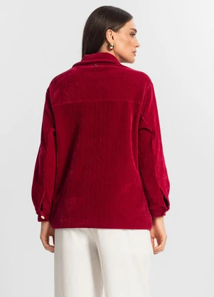 Endless - Casaco Feminino Veludo Cotelê Vermelho - ENDLESS