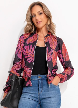 Quintess - Casaco Folhagem Bordada em Malha - QUINTESS