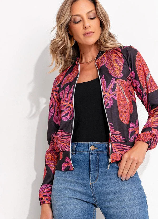 Quintess - Casaco Folhagem Bordada em Malha 7