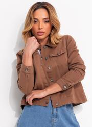 Jaqueta Marrom Canela em Jeans