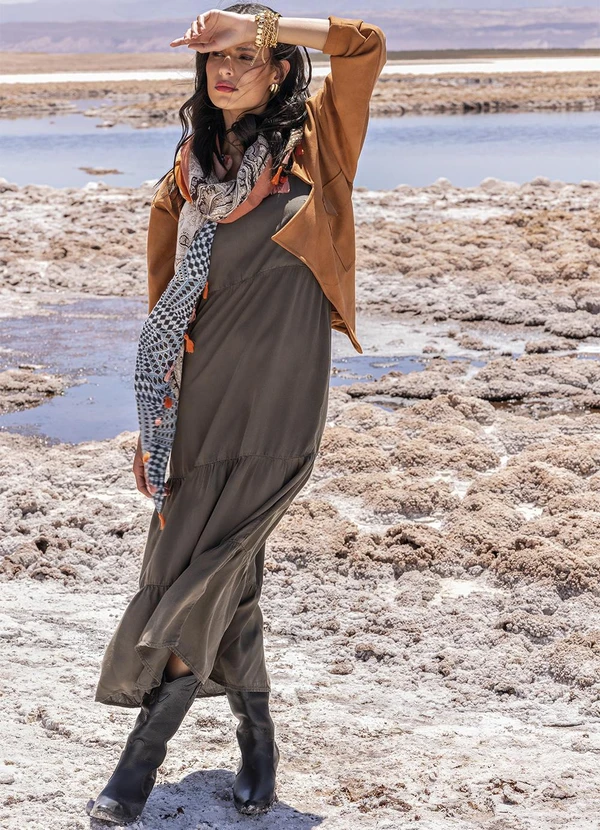 Quintess - Casaco Marrom em Malha Suede 11