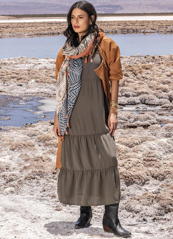 Quintess - Casaco Marrom em Malha Suede 10