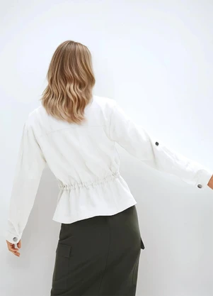 bonprix - Casaco Off White em Tactel - BONPRIX
