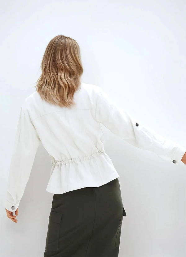 bonprix - Casaco Off White em Tactel 2