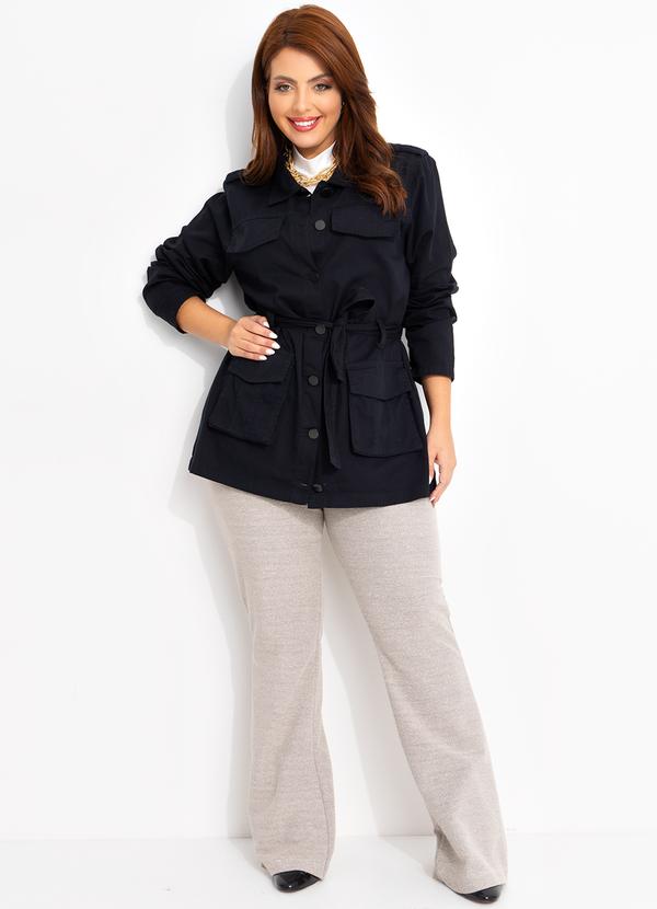 Quintess - Casaco Preto em Sarja 5