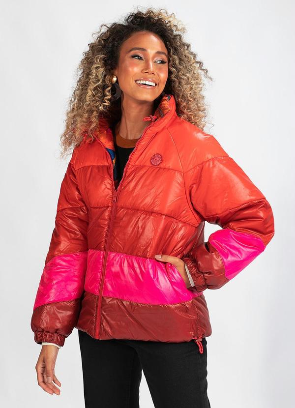 Farm - Casaco Puffer Dupla Face Onda de Floral Estampado 3
