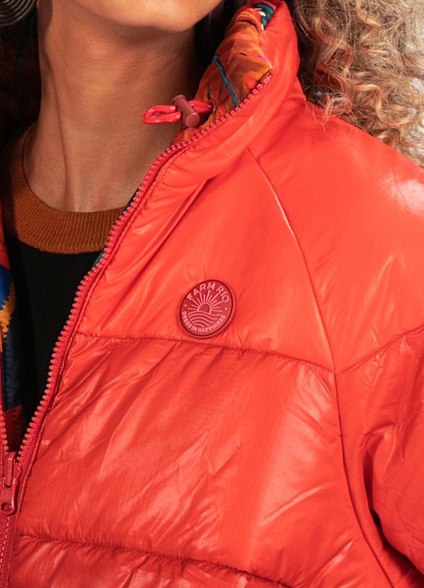 Farm - Casaco Puffer Dupla Face Onda de Floral Estampado 7