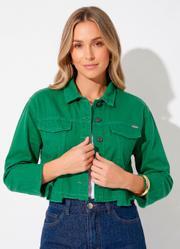 Casaco Verde em Jeans