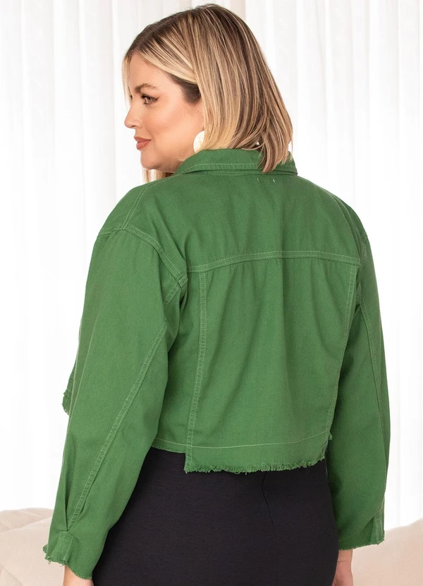 Quintess - Casaco Verde em Jeans 5