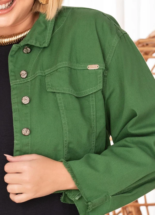 Quintess - Casaco Verde em Jeans