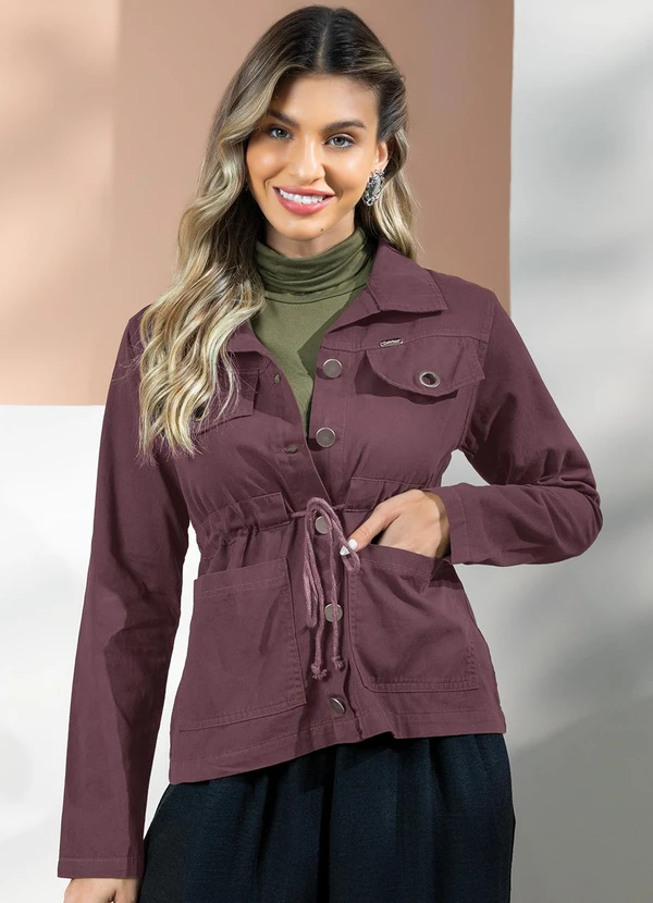 Quintess - Casaco Vinho em Sarja