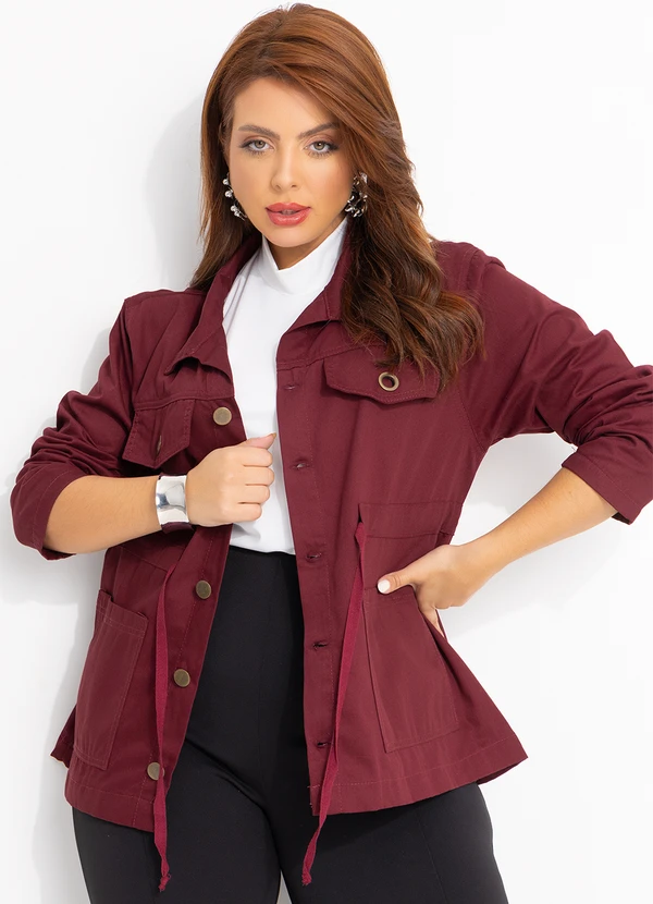 Quintess - Casaco Vinho em Sarja 7