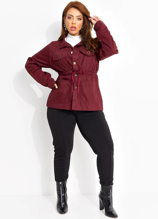 Quintess - Casaco Vinho em Sarja 5