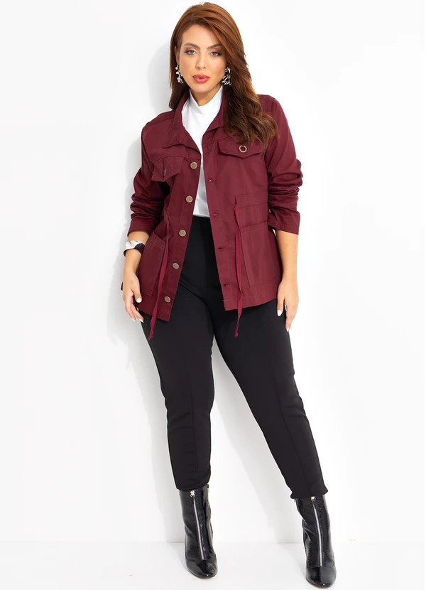 Quintess - Casaco Vinho em Sarja 3