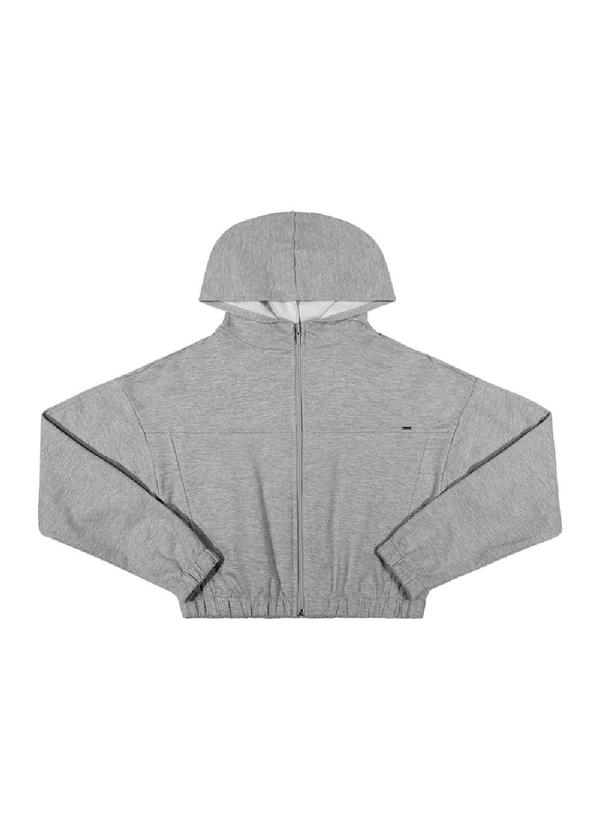 Rezzato - Jaqueta Moletom Zíper Feminino Cinza 3