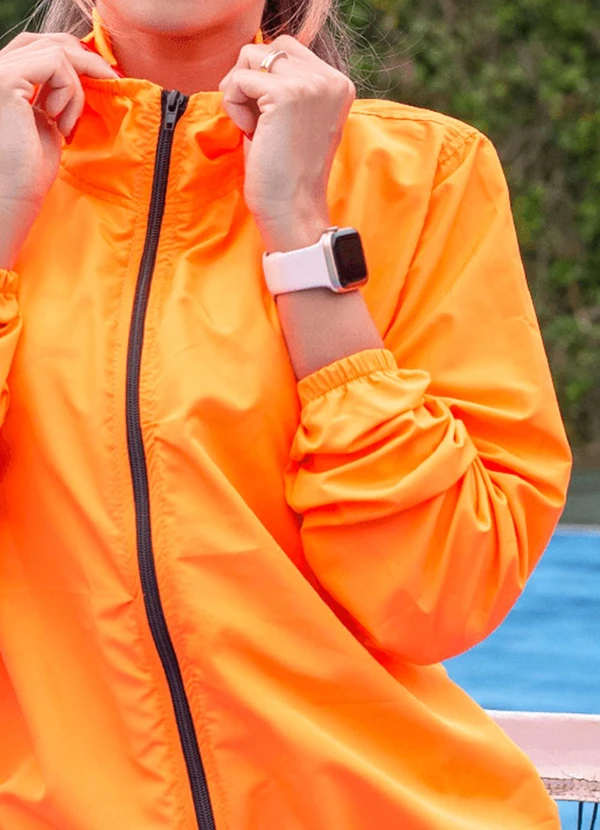 Hiatto Confecção - Corta Vento Feminina Impermeável Neon Laranja 3