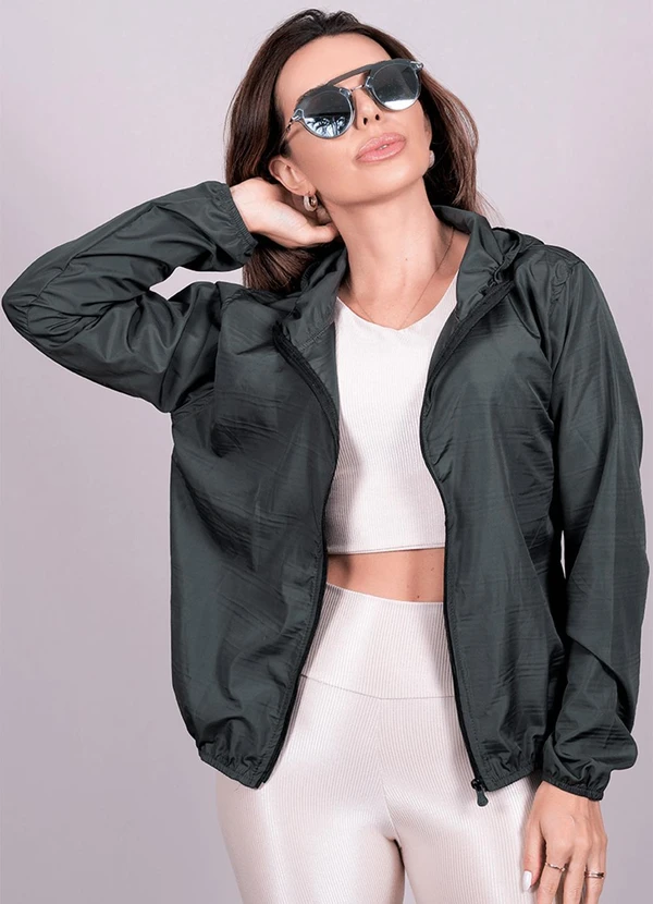 Hiatto Confecção - Corta Vento Feminina Impermeável Preto 3