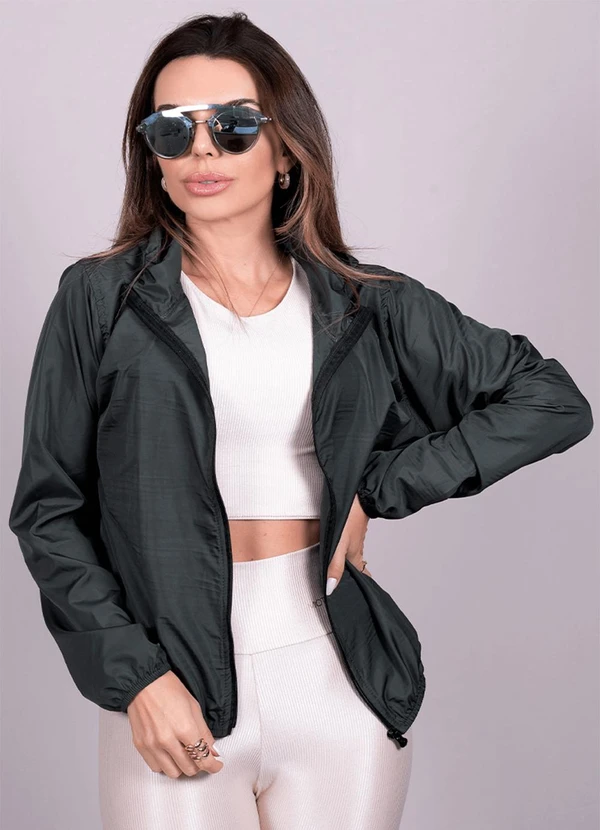 Hiatto Confecção - Corta Vento Feminina Impermeável Preto 4