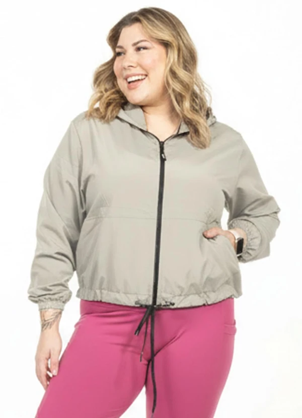 Cobertura - Corta Vento Plus Size Bege