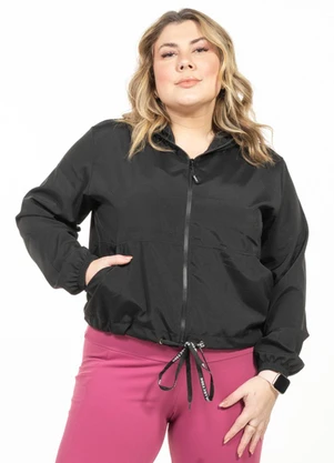 Cobertura - Corta Vento Plus Size Preto - COBERTURA