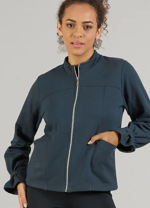 Soft Bonni - Jaqueta Adulto Feminino em Moletinho Cinza - SOFT BONNI