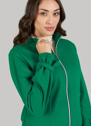 Soft Bonni - Jaqueta Adulto Feminino em Moletinho Verde - SOFT BONNI