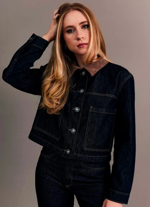 Sofie - Jaqueta Allure em Denim e Veludo Cotelê Azul - SOFIE