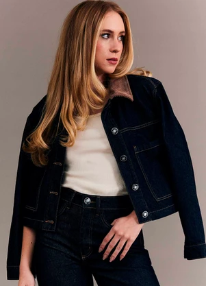 Sofie - Jaqueta Allure em Denim e Veludo Cotelê Azul - SOFIE