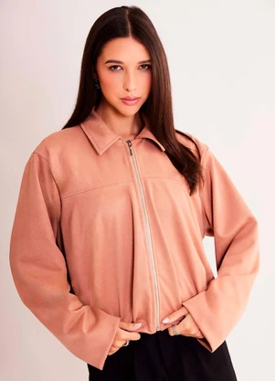 Sofie - Jaqueta Allure em Malha Suede Marrom - SOFIE