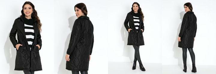 Jaqueta Alongada Puffer Preta