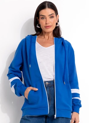 Quintess - Jaqueta Azul em Molecotton - QUINTESS