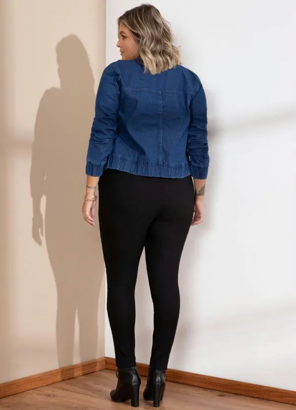 Quintess - Jaqueta Azul Jeans com Bolsos 14