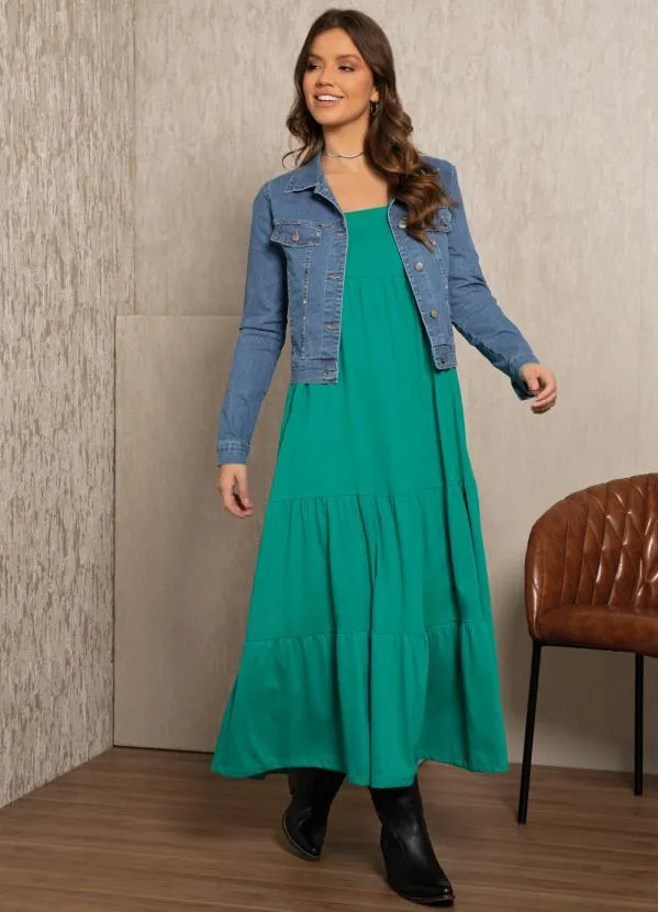 Quintess - Jaqueta Azul Jeans com Detalhes de Tachas 5