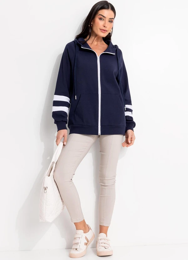 Quintess - Jaqueta Azul Marinho em Molecotton 3