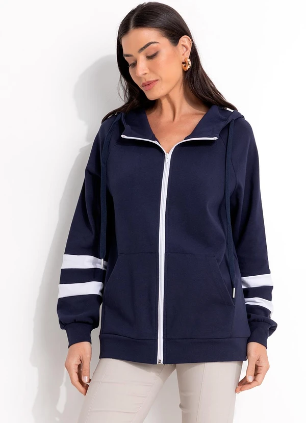 Quintess - Jaqueta Azul Marinho em Molecotton 6