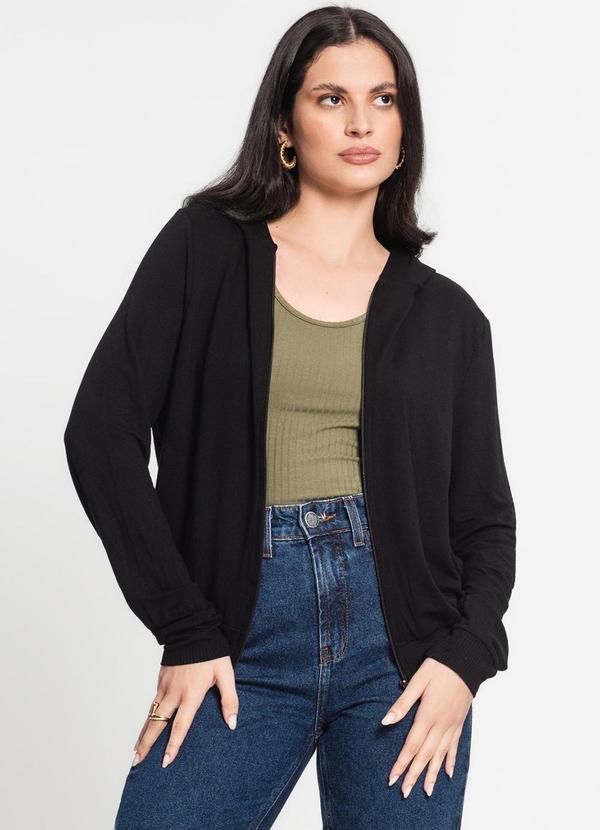 Rovitex - Jaqueta Básica Feminina Preto 4