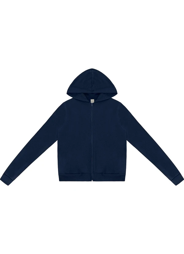 Rovitex - Jaqueta Básica Moletom Peluciado Azul 5