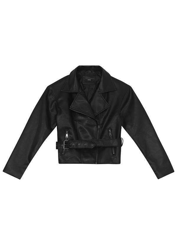 Enfim - Jaqueta Biker Preto