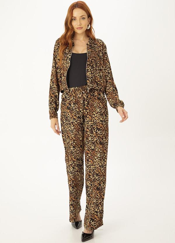 Enfim - Jaqueta Bomber Animal Print Marrom 3