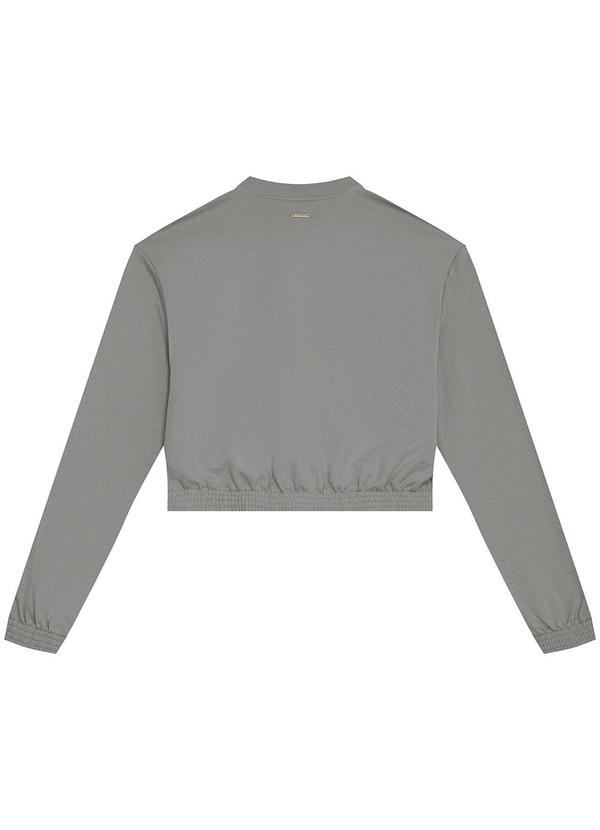 Enfim - Jaqueta Bomber em Moletom Cinza 4